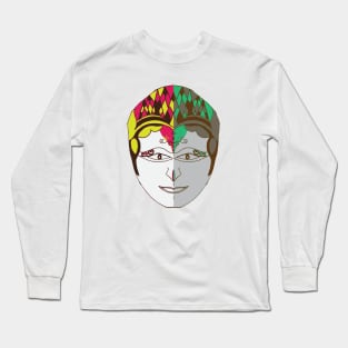 pop art of two face Long Sleeve T-Shirt